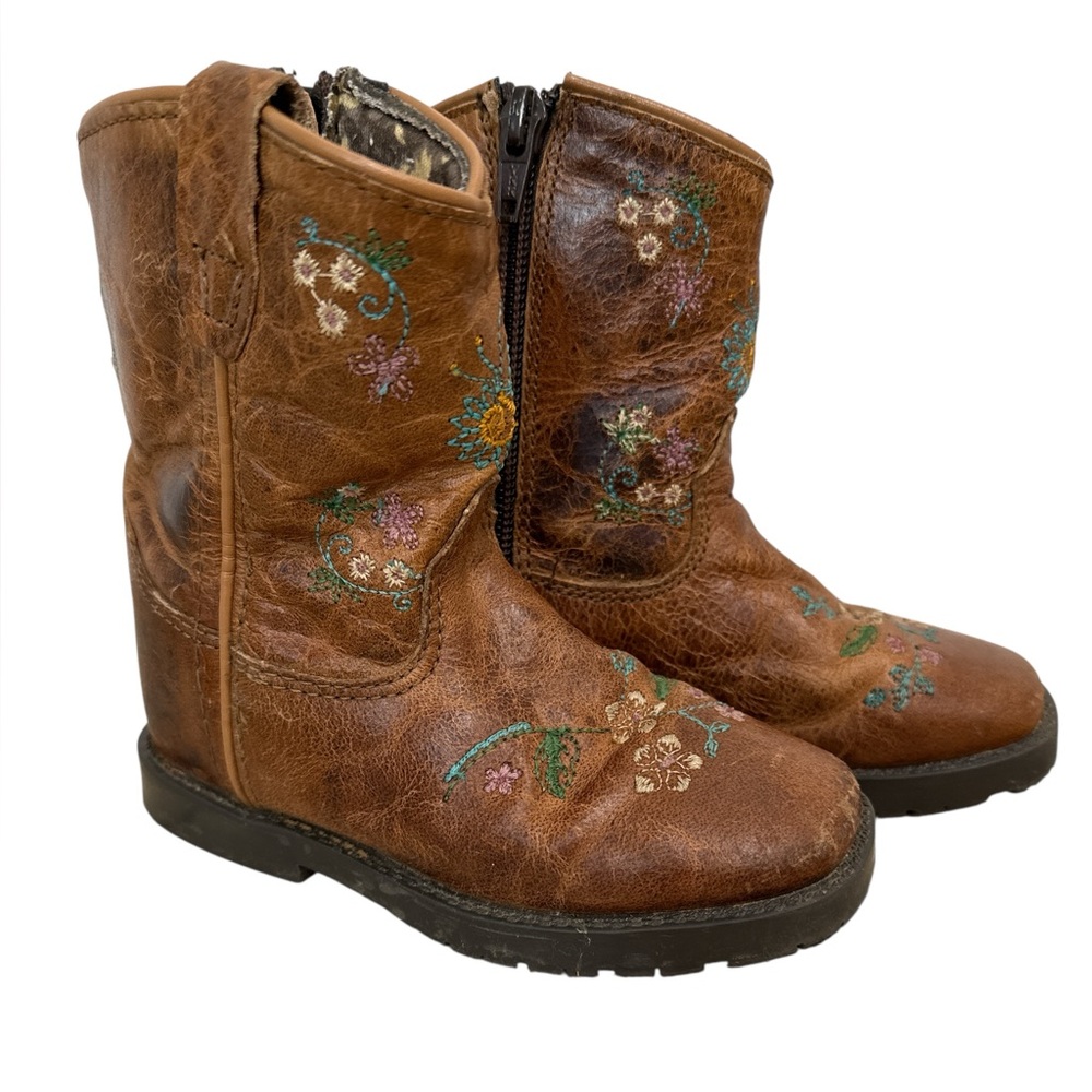 Shyanne Toddler Girls Floral Western Embroidered Square Toe boots